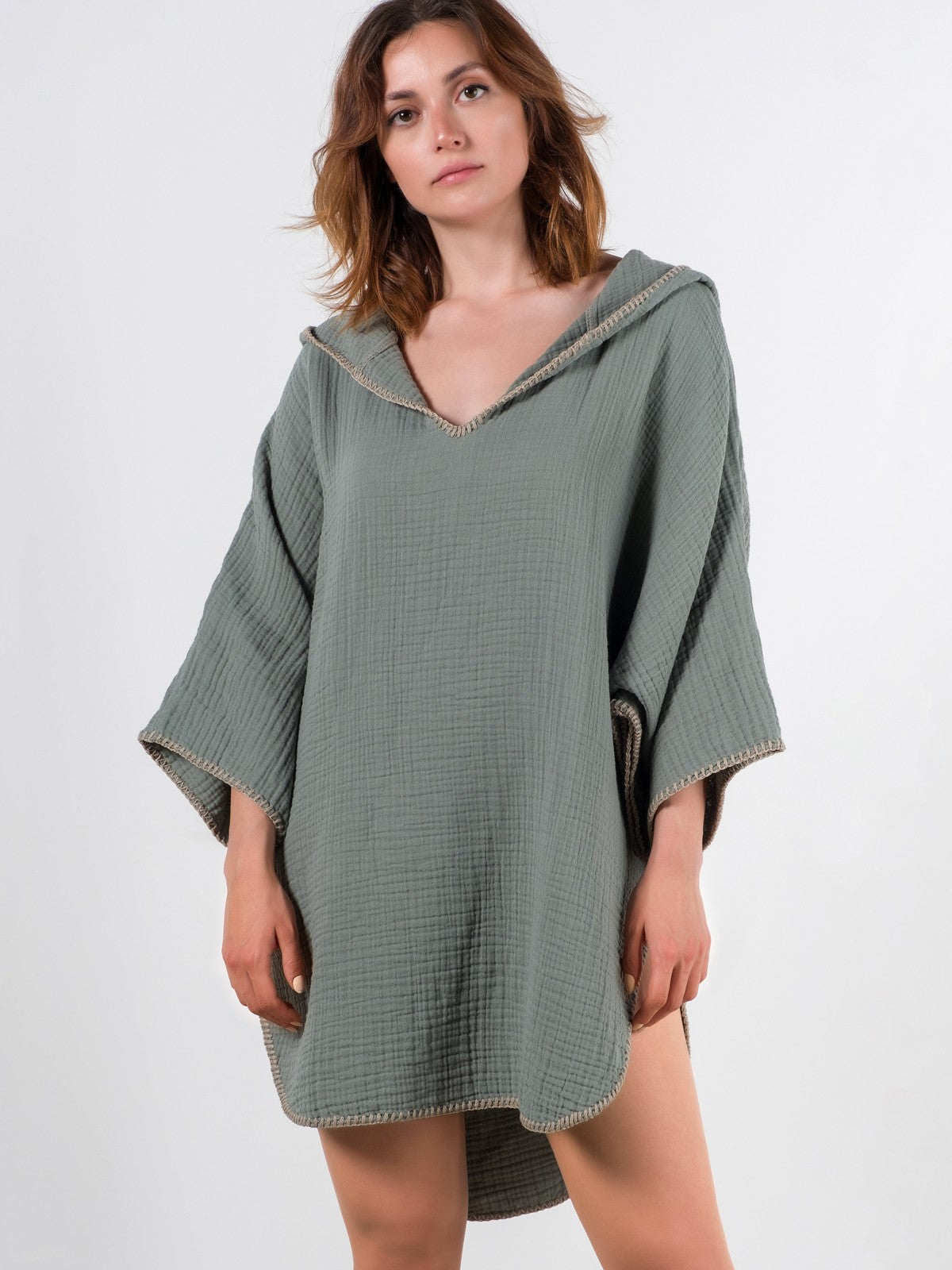 COCOON PONCHO | GREEN