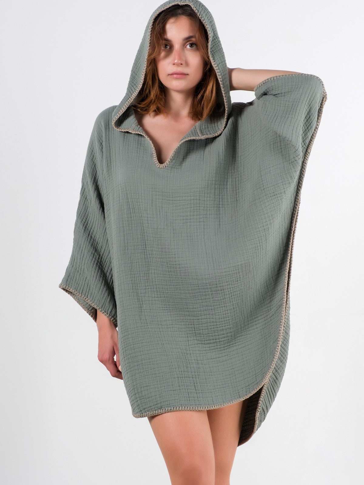 COCOON PONCHO | GREEN