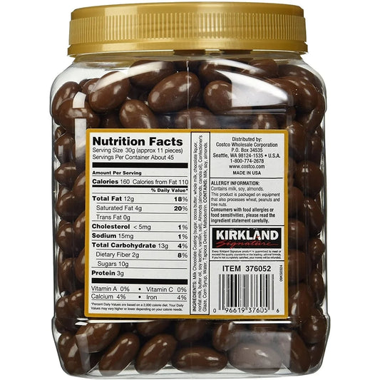 Kirkland Signature Milk Chocolate Covered Almonds - 48 oz (3 lbs)