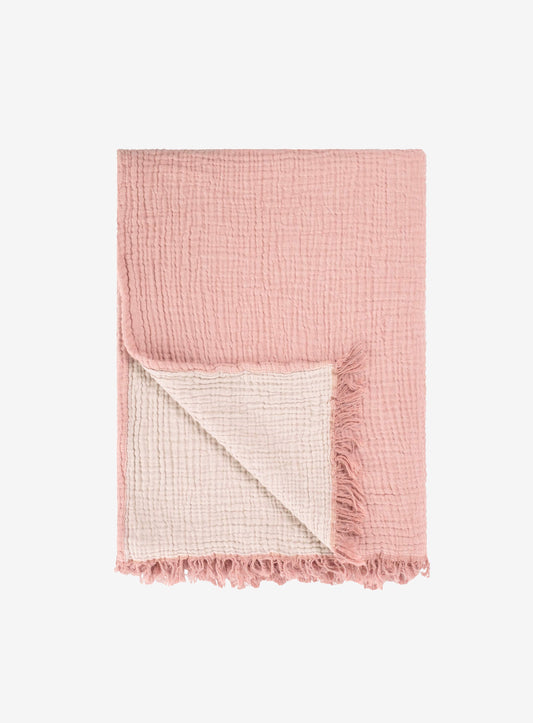 Riviera Luxury Throw Blanket | Peach