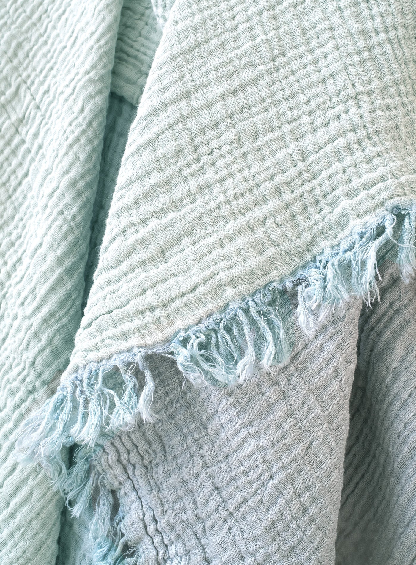 Riviera Luxury Throw Blanket | Sage - Light Blue