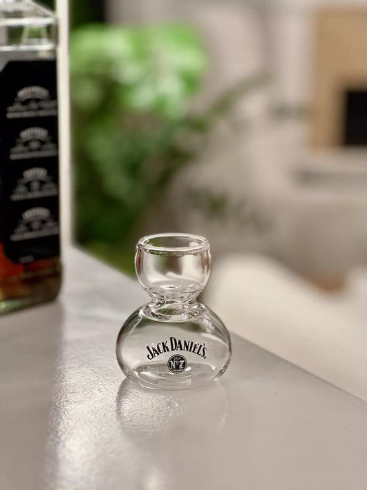 Jack Daniel's Chaser Jigger Double Bubble Shot Glass - Officially Licensed