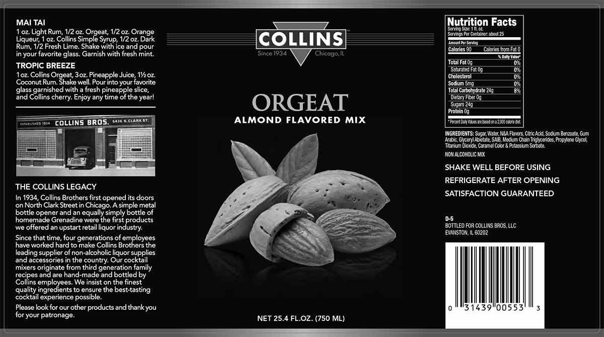 32 oz Orgeat Cocktail Syrup by Collins
