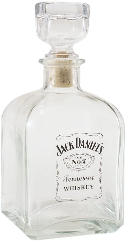 Jack Daniel's Label Logo Glass Decanter