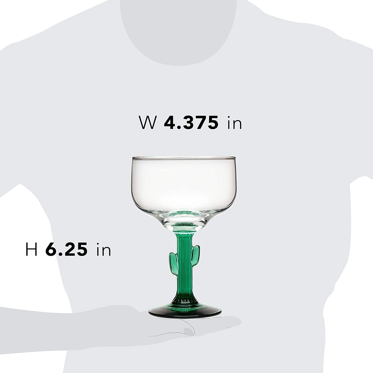 Libbey Cactus Margarita Glass with Juniper Stem