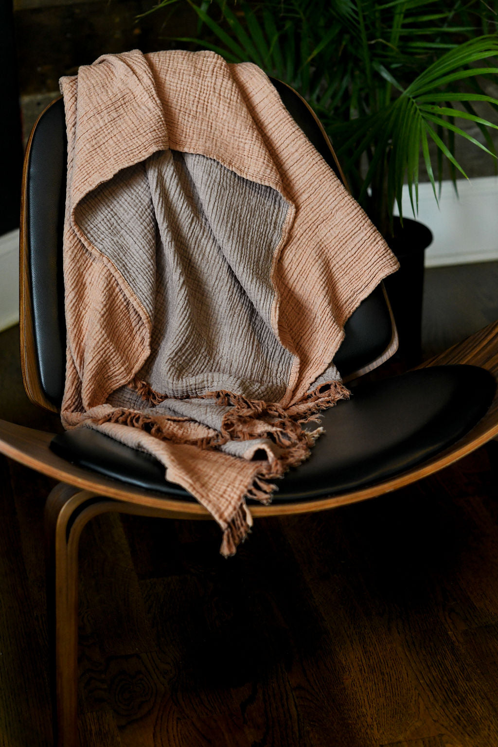 Riviera Luxury Throw Blanket | Apricot - Ginger Snap