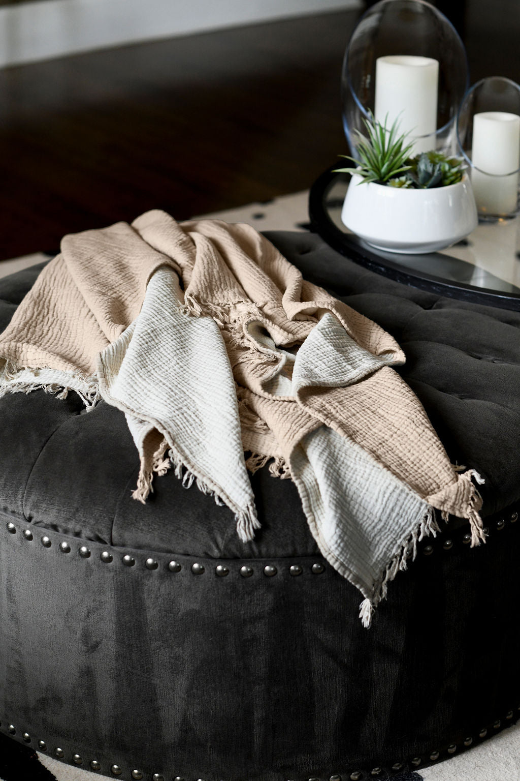 Riviera Luxury Throw Blanket | Beige