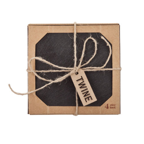 Country Home: Square Slate Coasters