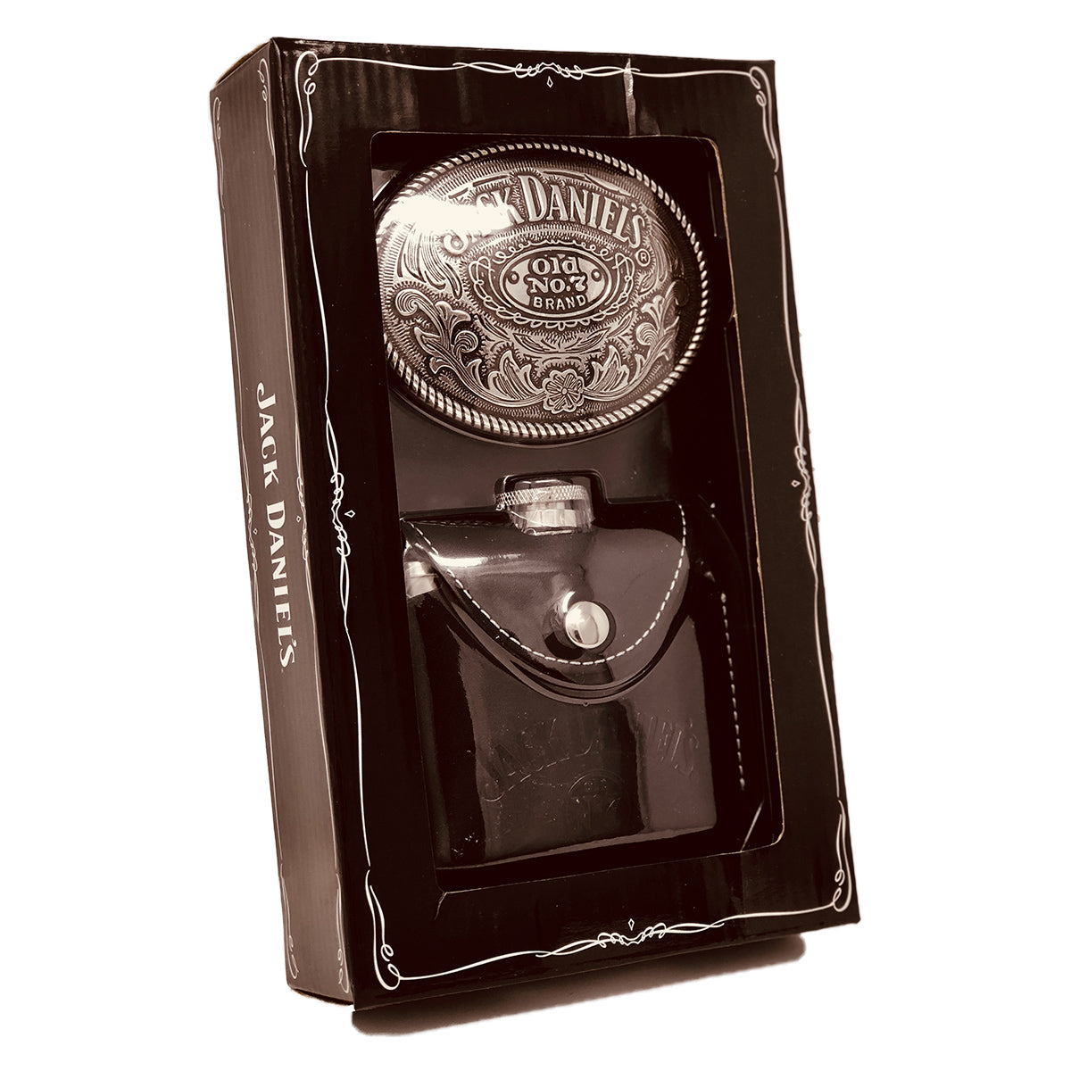 Jack Daniel's Flask and Buckle Gift Set