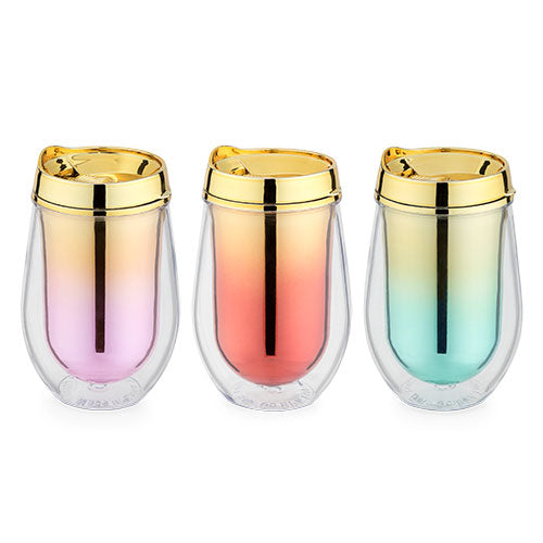 Metallic Ombre Stemless Wine Glass by Blush