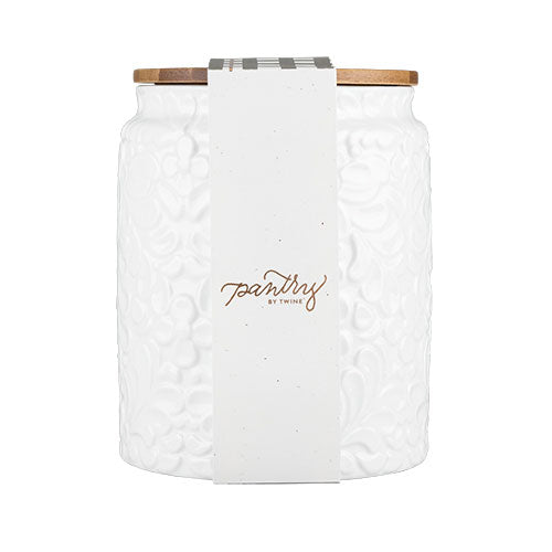 Pantry Textured Ceramic Large Canister by Twine