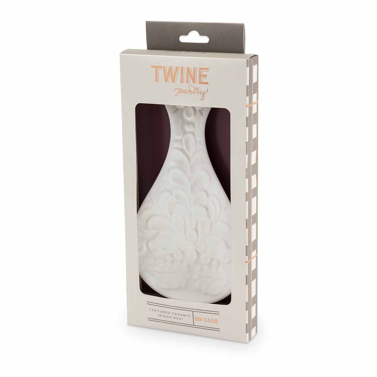 Pantry Textured Ceramic Spoon Rest by Twine