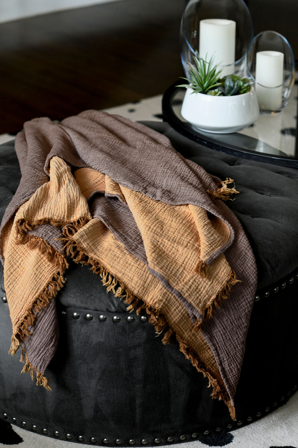 Riviera Luxury Throw Blanket | Bison Oak Buff