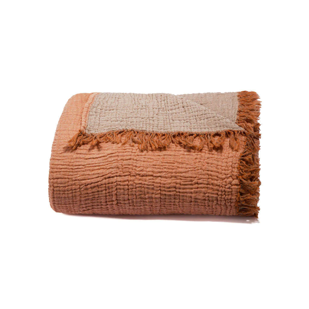 Riviera Luxury Throw Blanket | Tan - Coffee Mist