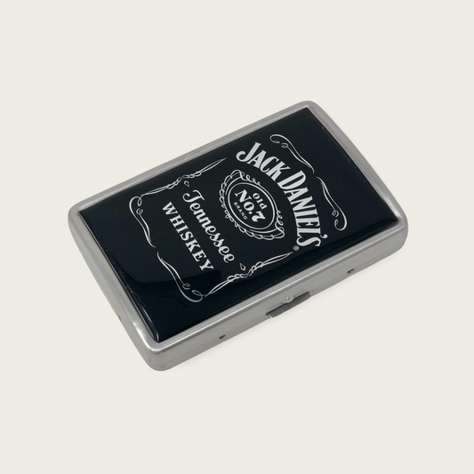 Jack Daniel's Label Logo Carry Case - Stainless Steel - Licensed Product