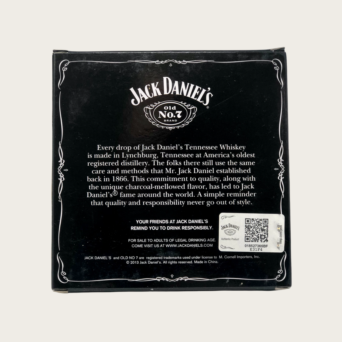 Jack Daniel's Label Logo Carry Case - Stainless Steel - Licensed Product