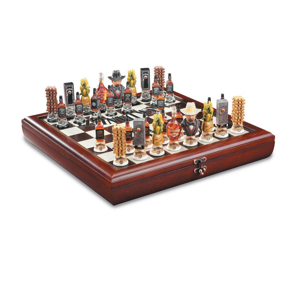 Jack Daniel's Wooden Lynchburg Chess Set