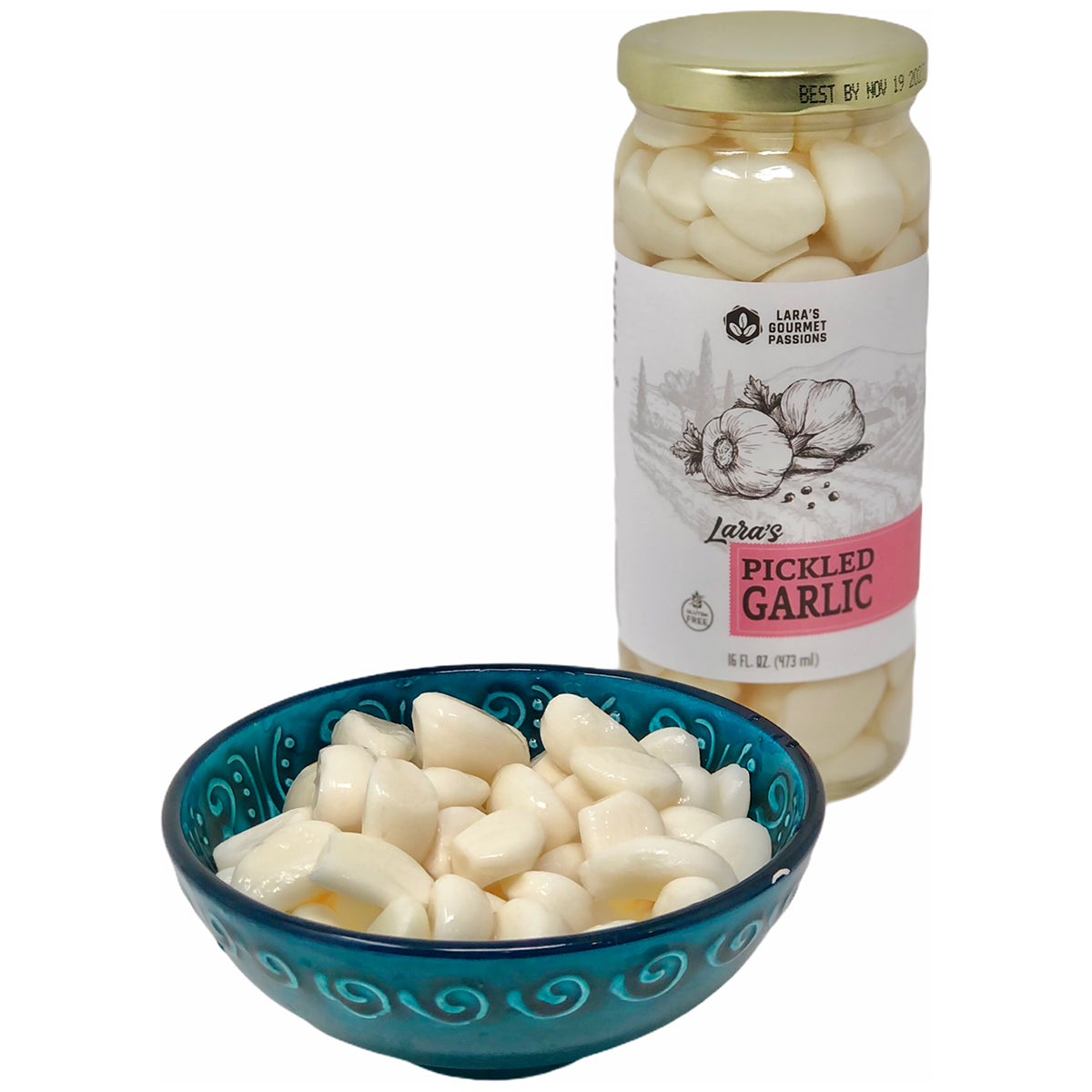 Lara's Pickled Garlic - 16 fl oz