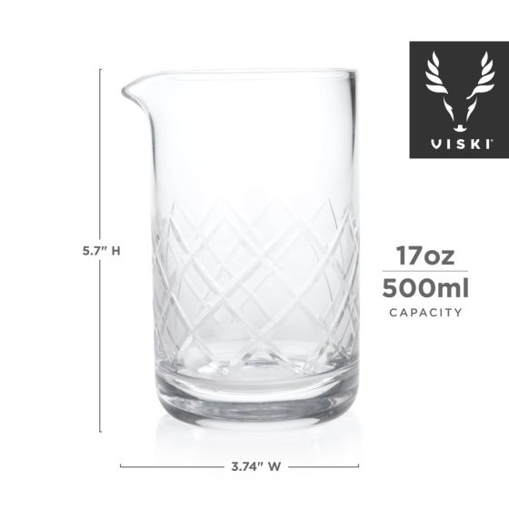 Viski Professional Lead Free Crystal Mixing Glass